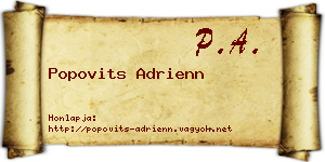 Popovits Adrienn névjegykártya